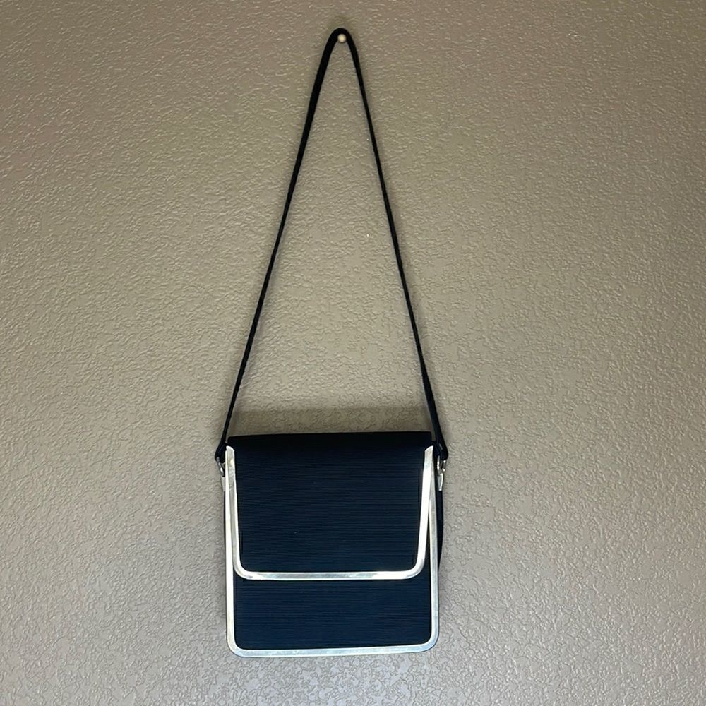 Vintage black and silver purse